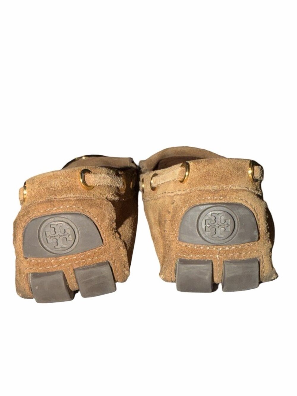 Tory Burch Alexandra Brown Suede Moccasins Loafers Driving Flats Shoes Size 6 - Picture 3 of 8